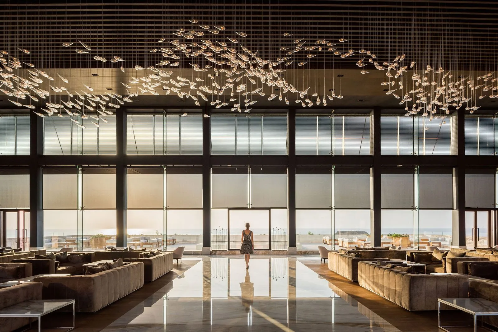 Cap St. Georges Hotel & Resort lobby overlooking the Mediterranean
